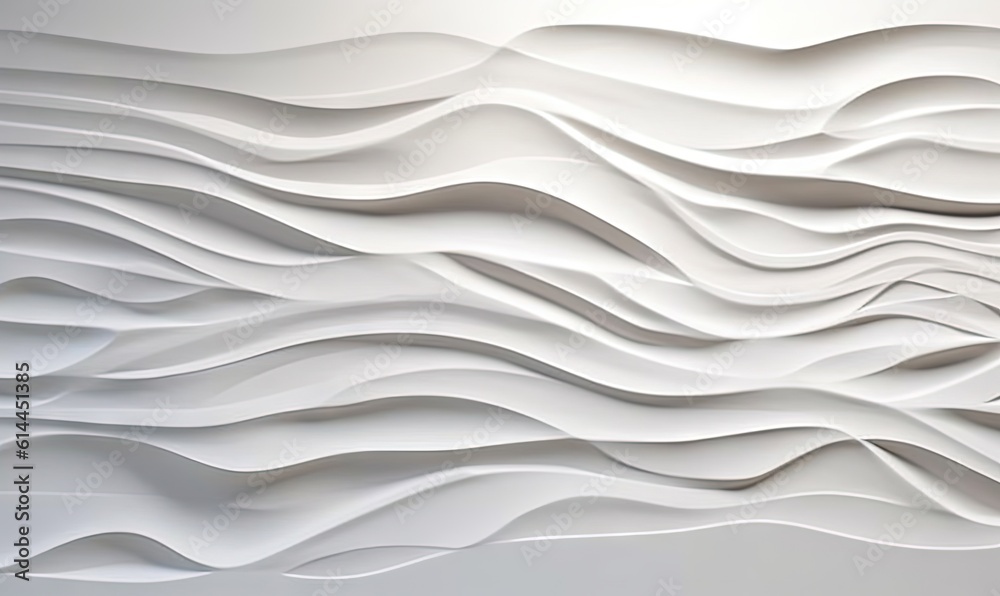 a white wall with a wavy pattern on the wall and a light shining in the distance behind it, with a white background with a white wall. generative ai a white wall with a wavy pattern on the wall and a light shining in the distance behind it, with a white background with a white wall. generative ai