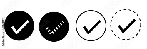 tick icon set. tick icon. check mark and symbol. true icon for application user interface and design