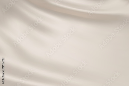 Close-up texture of natural beige silk. Light Gold fabric smooth texture surface background. Smooth elegant golden silk in Sepia toned. Texture, background, pattern, template. 3D vector illustration.