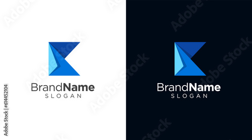 Letter k logo design for various types of businesses and company. colorful, modern, geometric letter k logo