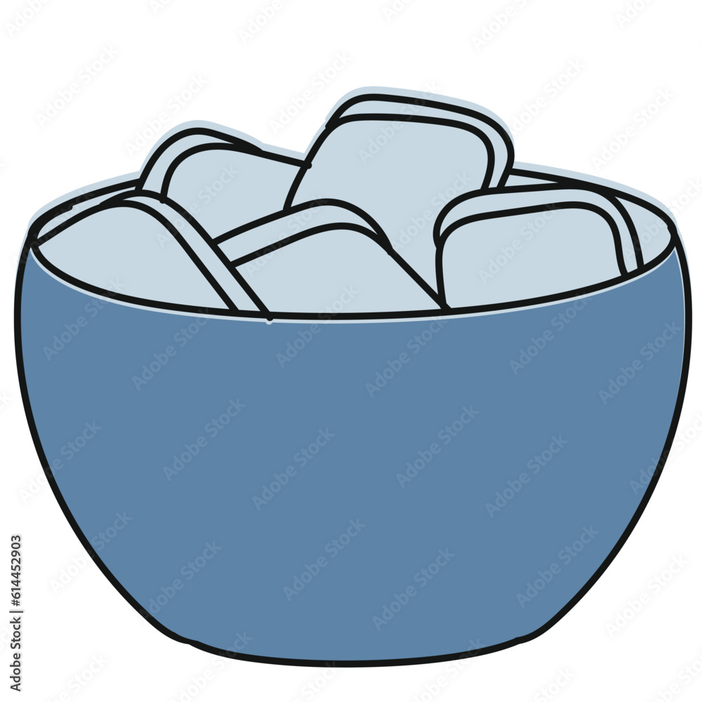 bowl of ice hand drawn vector illustration bowl of ice hand drawn vector illustration