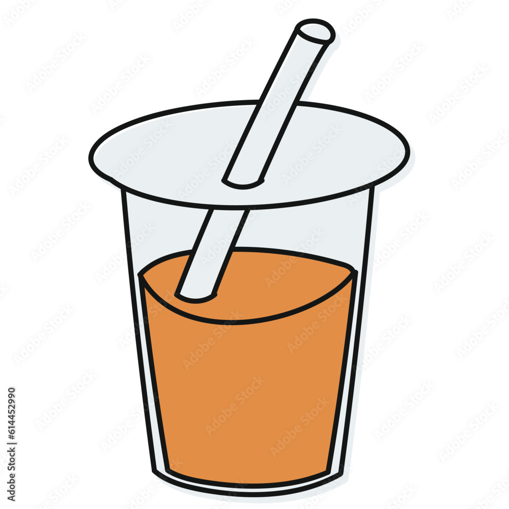 cup of mango juice hand drawn vector illustration cup of mango juice hand drawn vector illustration