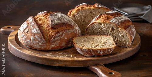bread on a wooden table