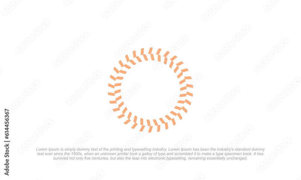 Fototapeta premium pictogram logo circle with abstract pattern