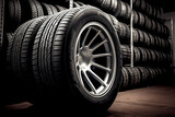 Wide Selection of Reliable and Durable Tires at a Tire Store. created with Generative AI