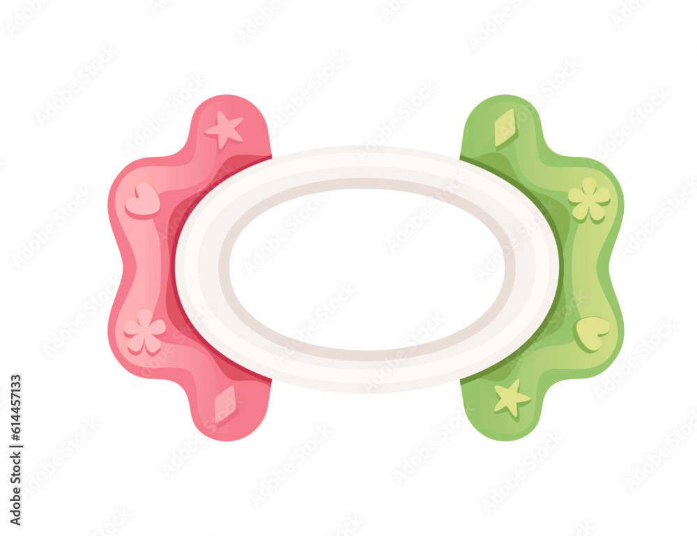 Baby teething toy bracelet vector illustration isolated on white background Baby teething toy bracelet vector illustration isolated on white background
