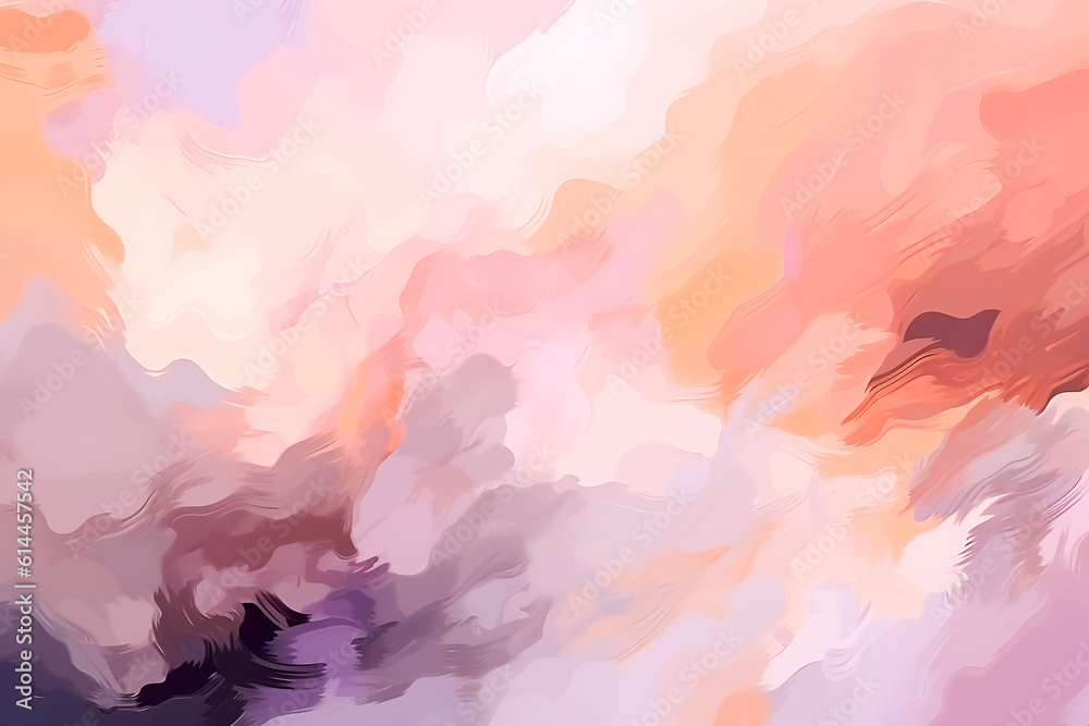 Generative AI. abstract background in pale pink, purple, orange colors in watercolor style.wedding and festive printed products. hobby and craft style