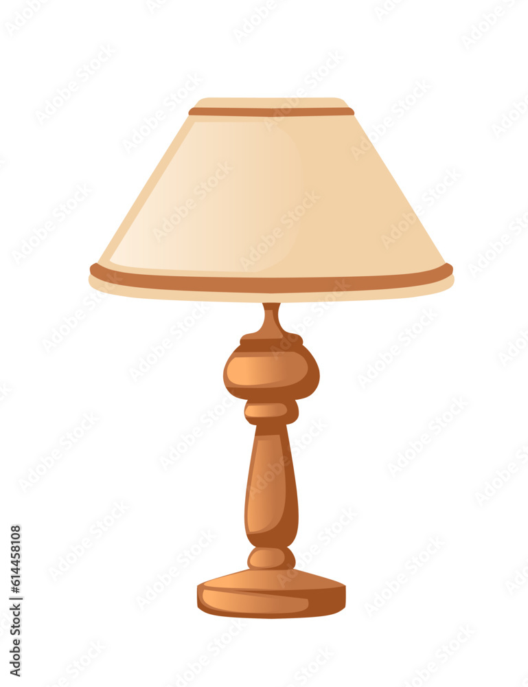 Classic style retro desk lamp vector illustration isolated on white background Classic style retro desk lamp vector illustration isolated on white background