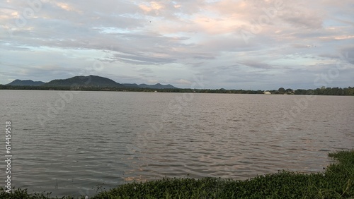 clouds over the lake