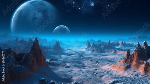 Landscape of alien world