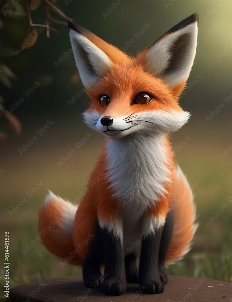 Obraz premium red fox cub