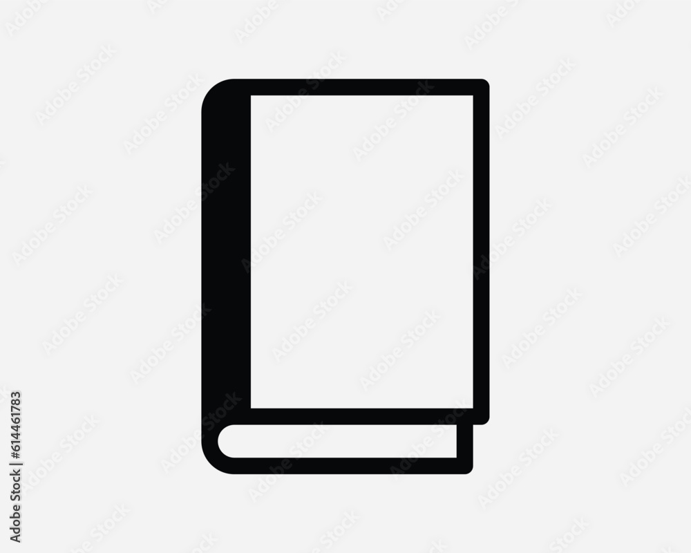 Book Icon. Hardcover Education Literature Dictionary Library Bible Diary. Black White Outline Shape Sign Symbol Artwork Graphic Clipart EPS Vector Book Icon. Hardcover Education Literature Dictionary Library Bible Diary. Black White Outline Shape Sign Symbol Artwork Graphic Clipart EPS Vector