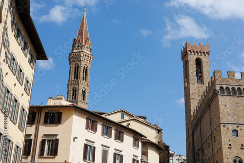 Bargello Palace which contains the Museum of the same name containing Renaissance Statues and the Bell Tower in Front photo
