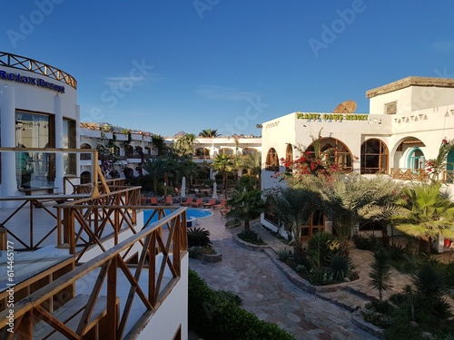 Fotografía dahab street bedoin village egypt