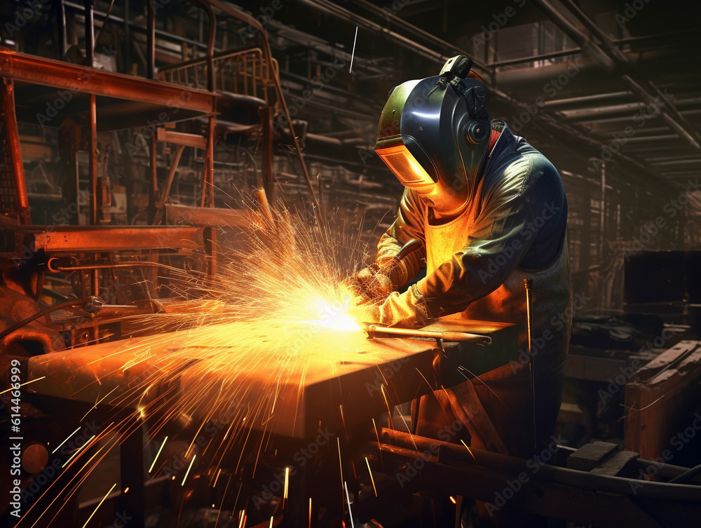 High TEch Welding Flying Sparks - Made with Generative AI High TEch Welding Flying Sparks - Made with Generative AI