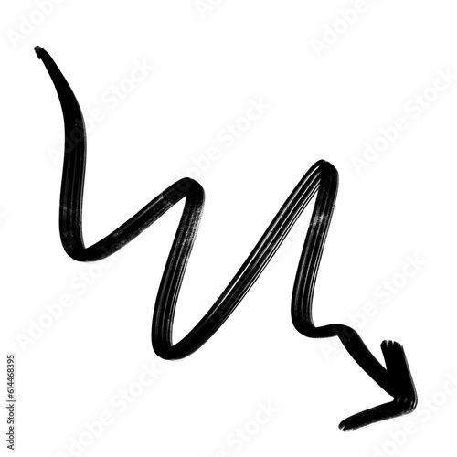 Hand drawn Black Arrow dirty brush, arrow paint, Creative arrow design doodle icons illustration