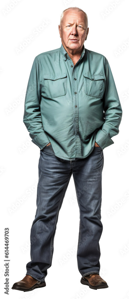 Standing man in casual outfit isolated on the transparent background PNG. AI generative. Standing man in casual outfit isolated on the transparent background PNG. AI generative.