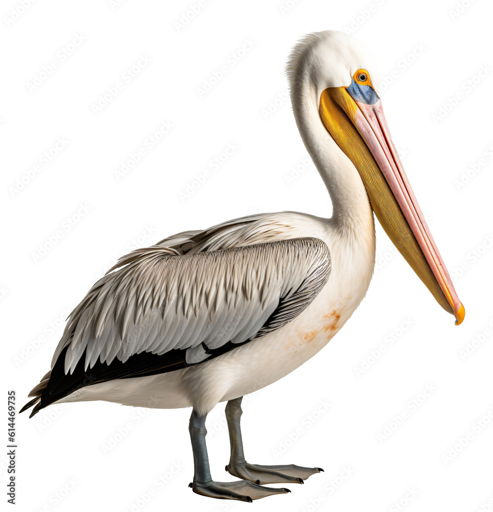 Pelican isolated on the transparent background PNG. AI generative. Pelican isolated on the transparent background PNG. AI generative.