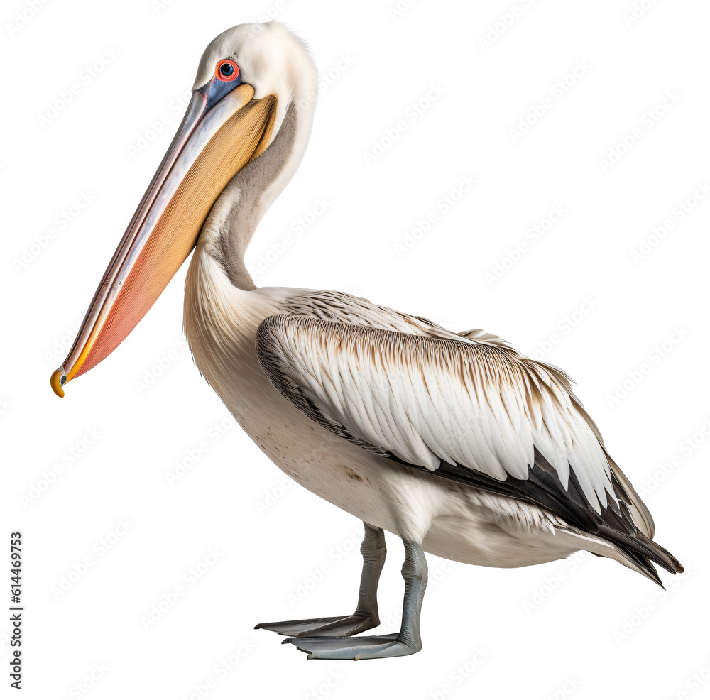 Pelican isolated on the transparent background PNG. AI generative. Pelican isolated on the transparent background PNG. AI generative.