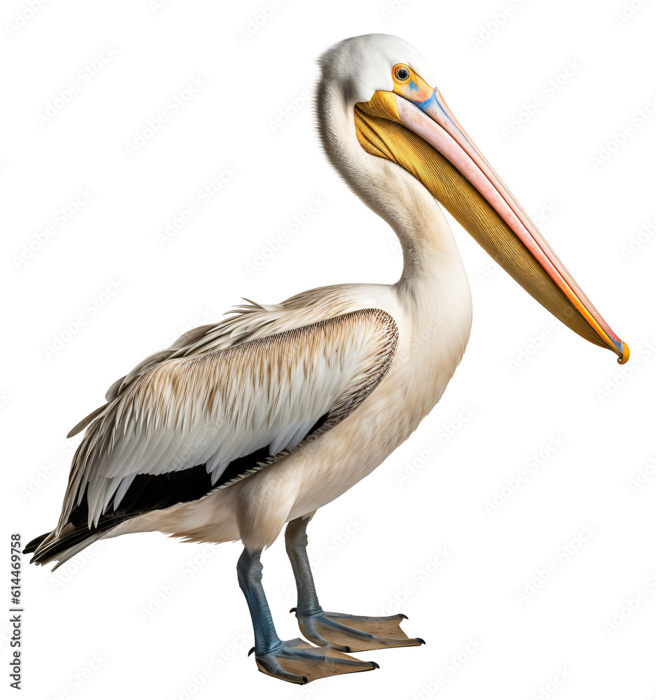 Pelican isolated on the transparent background PNG. AI generative. Pelican isolated on the transparent background PNG. AI generative.