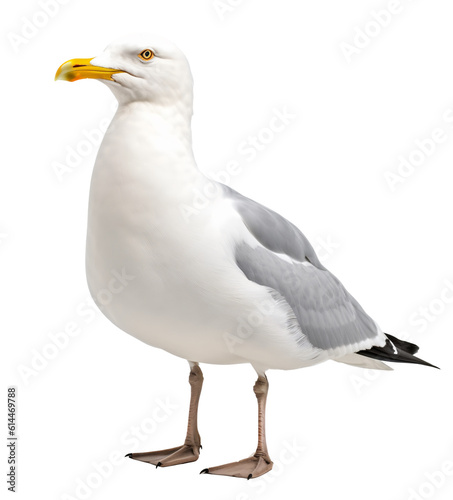 seagull isolated on the transparent background PNG. AI generative. © Monika