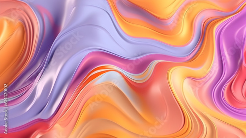 Generative Ai. Abstract background pastel color liquid swirl. 