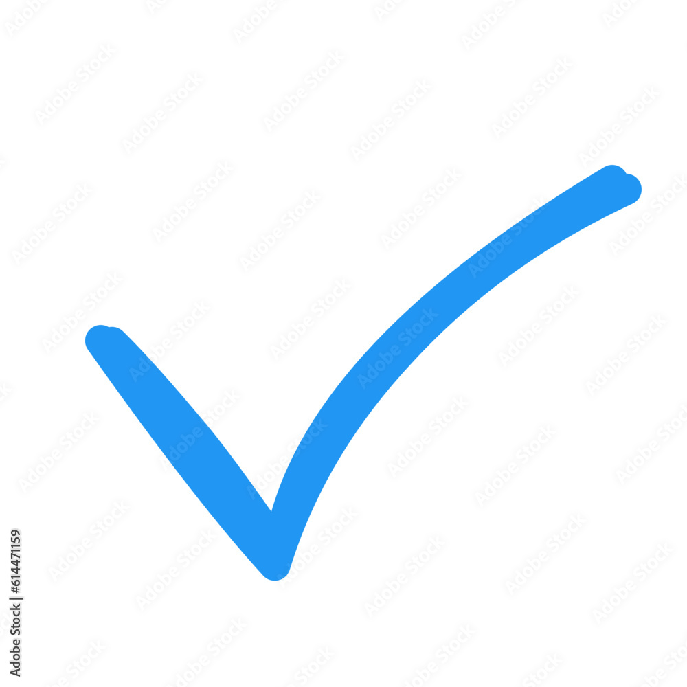 Blue check sign Blue check sign