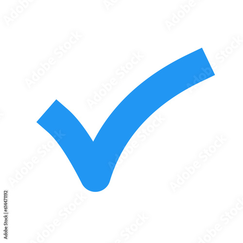 Blue check sign
