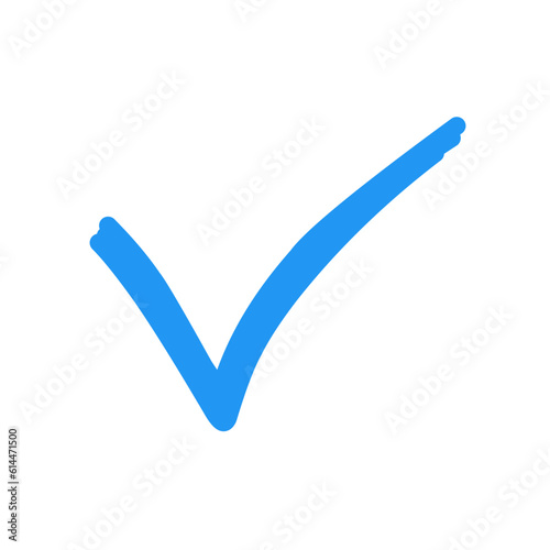 Blue check sign