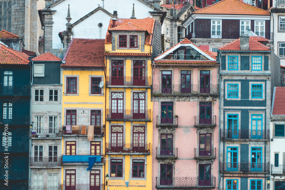 The beautiful streets and architecture in Porto, Portugal.