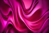Abstract magenta background. Silk satin style backdrop with liquid wavy folds and trendy metal effect.