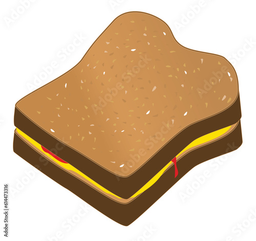 Wholemeal Bread and Cheese Sandwich