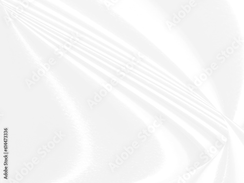 Clean fashion woven beautiful soft fabric abstract smooth curve shape decorative textile white background
