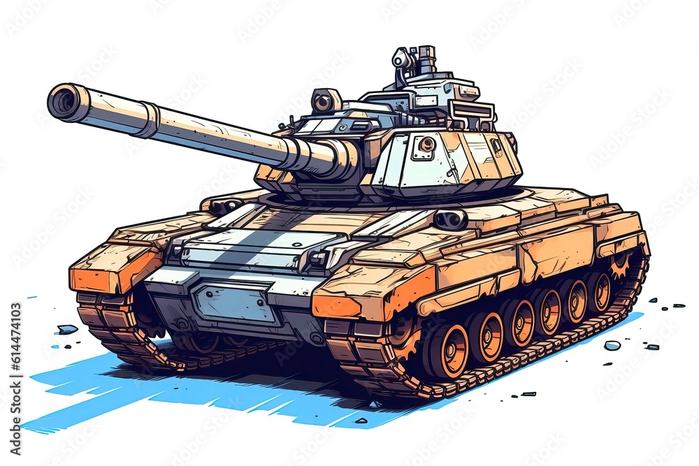 Tank Illustration. Transportation Illustration. generative AI Tank Illustration. Transportation Illustration. generative AI