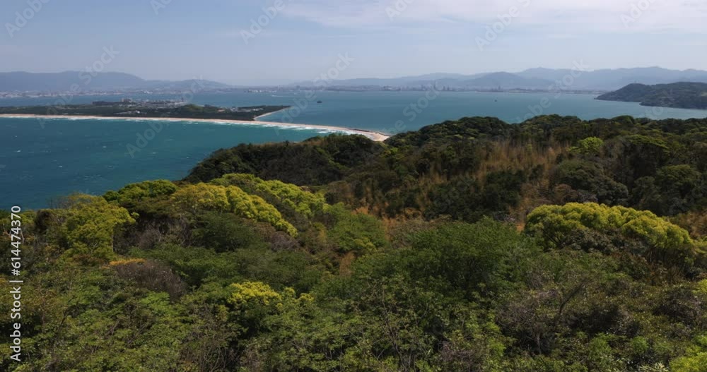 福岡県志賀島から見る海と空の景色 福岡県志賀島から見る海と空の景色