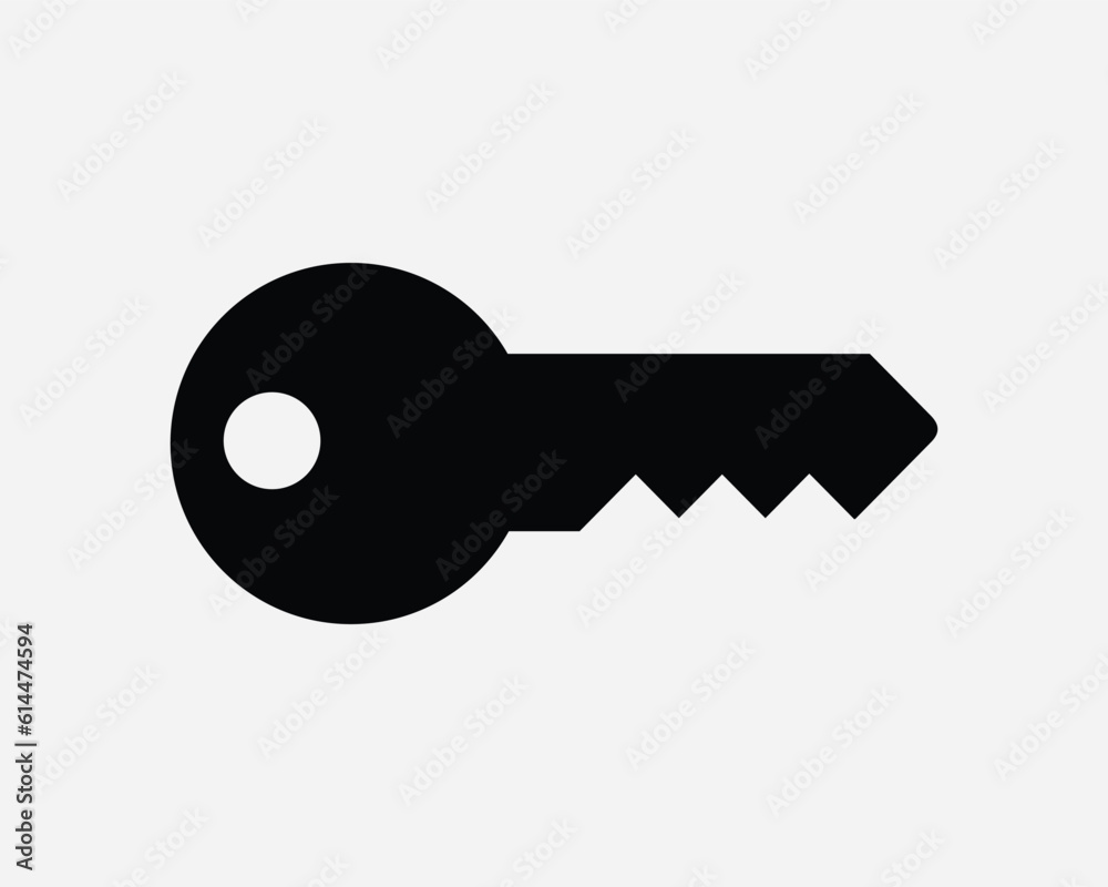 Key Shape Icon. Lock Password Secure Security Safe Safety Privacy Protection. Black White Sign Symbol Illustration Artwork Graphic Clipart EPS Vector Key Shape Icon. Lock Password Secure Security Safe Safety Privacy Protection. Black White Sign Symbol Illustration Artwork Graphic Clipart EPS Vector
