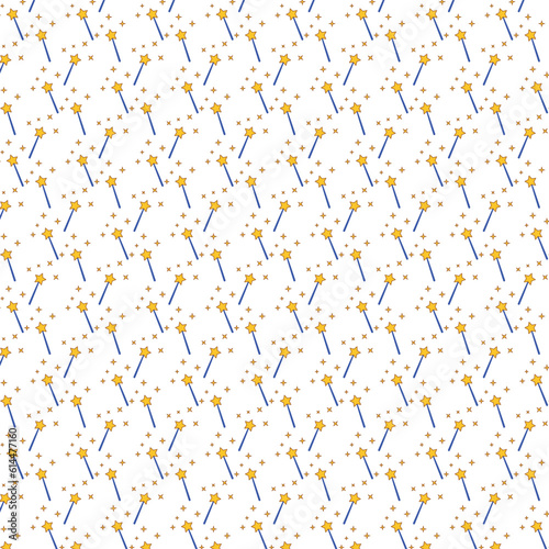 Magic wand with star background decoration design
