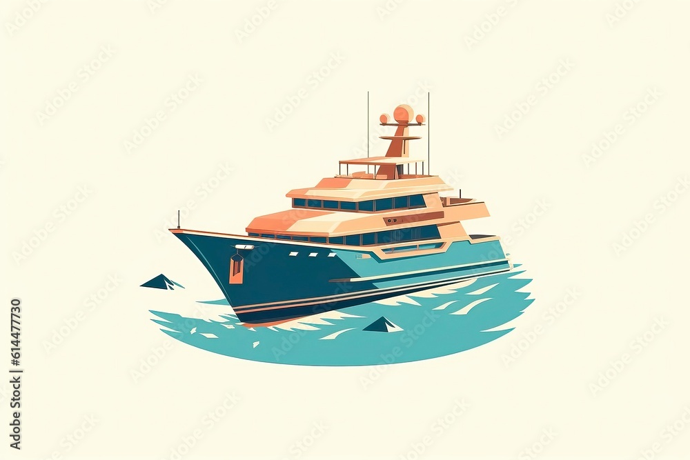 Yacht Illustration. Transportation illustration. Generative AI
Yacht Illustration. Transportation illustration. Generative AI