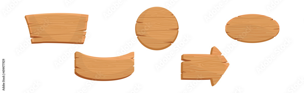 Wooden Tablet and Textured Panels and Signboard Vector Set Wooden Tablet and Textured Panels and Signboard Vector Set