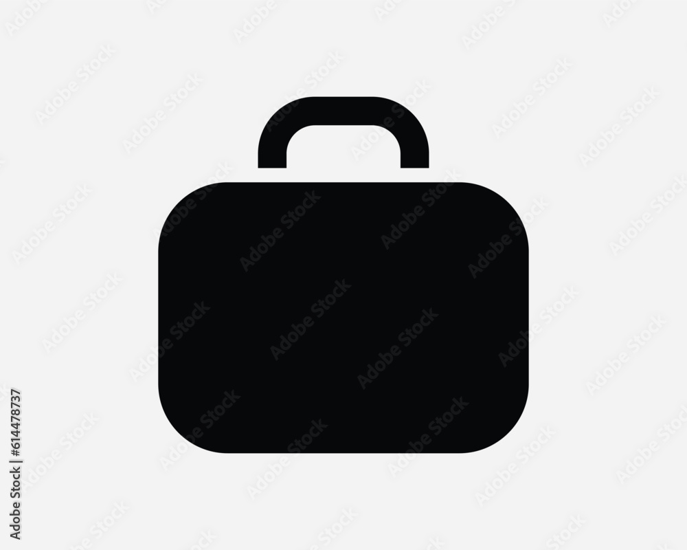 Suitcase Icon. Briefcase Travel Bag Luggage Business Office Document Carrier. Black White Sign Symbol Illustration Artwork Graphic Clipart EPS Vector Suitcase Icon. Briefcase Travel Bag Luggage Business Office Document Carrier. Black White Sign Symbol Illustration Artwork Graphic Clipart EPS Vector