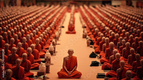 Monks Praying Generative Ai