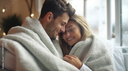 young adult woman and man w...