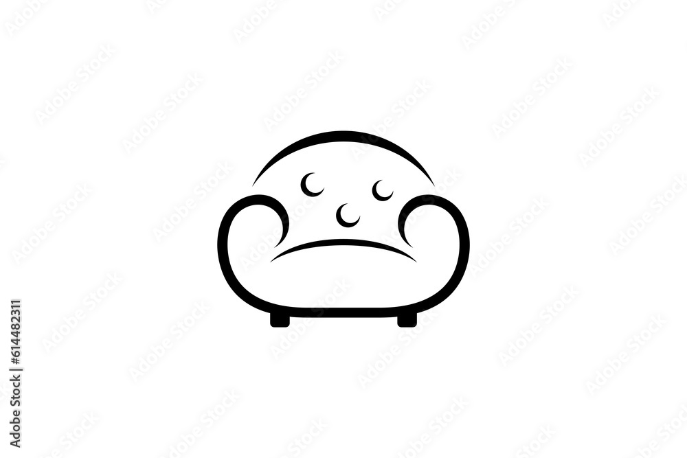 Fototapeta premium sofa chair interior furniture creative logo concept