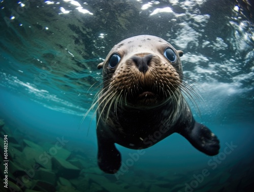 Fur Seal Upside-Down Catching Fish in Kamchatka © Elias