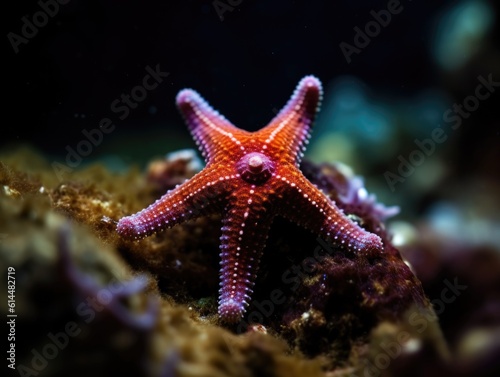 Glowing Starfish in Underwater Cave © Elias