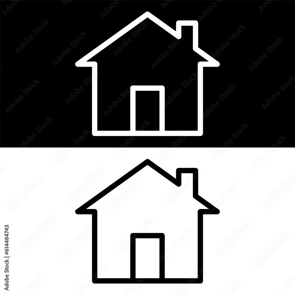black and white house icon black and white house icon