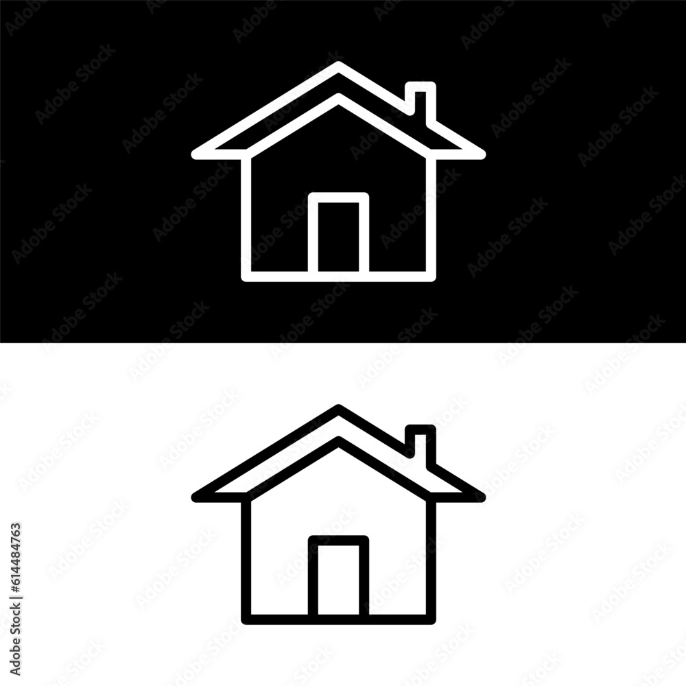 black and white house icon black and white house icon