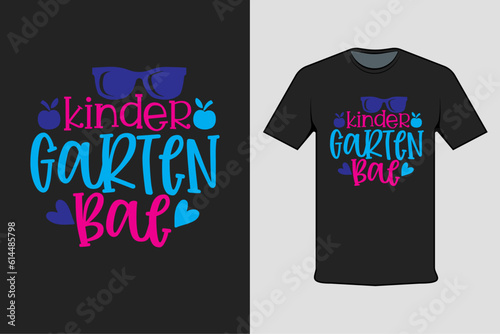 t shirt design template kinder garten bae