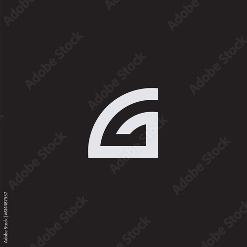 G logo abstract, Modern, Simple logo of initial G Brand. Suitable for any general business logo, in black and white.