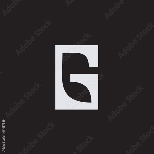 G logo abstract, Modern, Simple logo of initial G Brand. Suitable for any general business logo, in black and white.